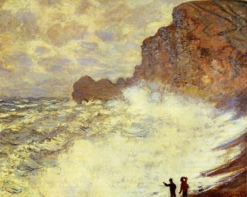 Claude Oscar Monet : Stormy Weather at Etretat